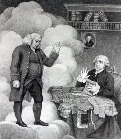 Boswell en de geest van Samuel Johnson, gepubliceerd in 1803 door English School